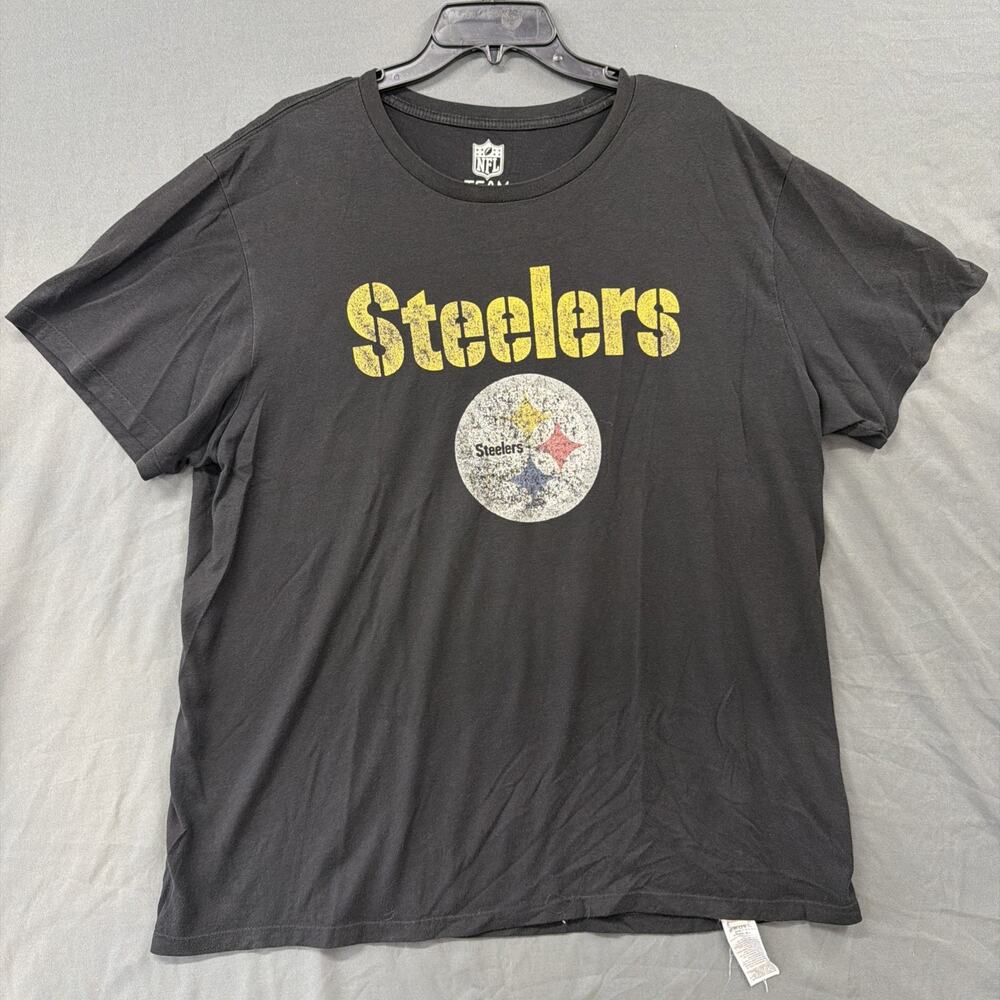 Pittsburgh Steelers NFL Team Apparel Black Short Sleeve T-Shirt Men’s XXL